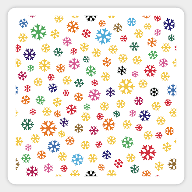 Colorful Snowflakes III Sticker by colorofmagic